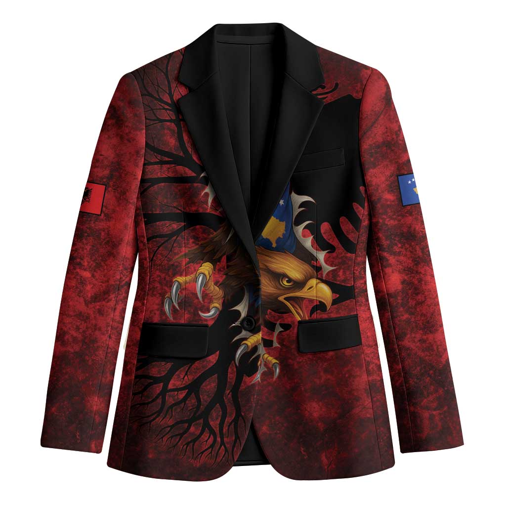 Personalized Kosova Albanian Roots Blazer Kosova Albanian Eagle Flag - Wonder Print Shop