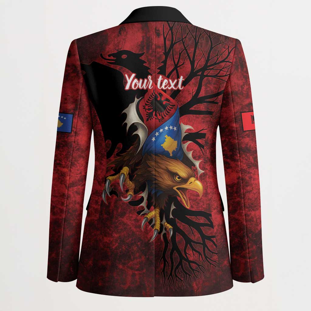 Personalized Kosova Albanian Roots Blazer Kosova Albanian Eagle Flag - Wonder Print Shop