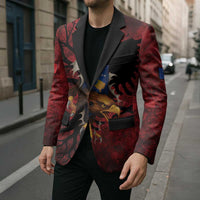 Personalized Kosova Albanian Roots Blazer Kosova Albanian Eagle Flag - Wonder Print Shop