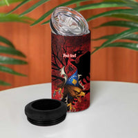 Personalized Kosova Albanian Roots 4 in 1 Can Cooler Tumbler Kosova Albanian Eagle Flag - Wonder Print Shop