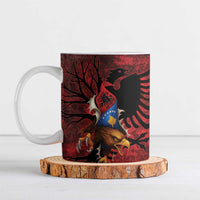 Personalized Kosova Albanian Roots Ceramic Mug Kosova Albanian Eagle Flag - Wonder Print Shop