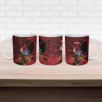 Personalized Kosova Albanian Roots Ceramic Mug Kosova Albanian Eagle Flag - Wonder Print Shop