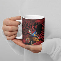 Personalized Kosova Albanian Roots Ceramic Mug Kosova Albanian Eagle Flag - Wonder Print Shop