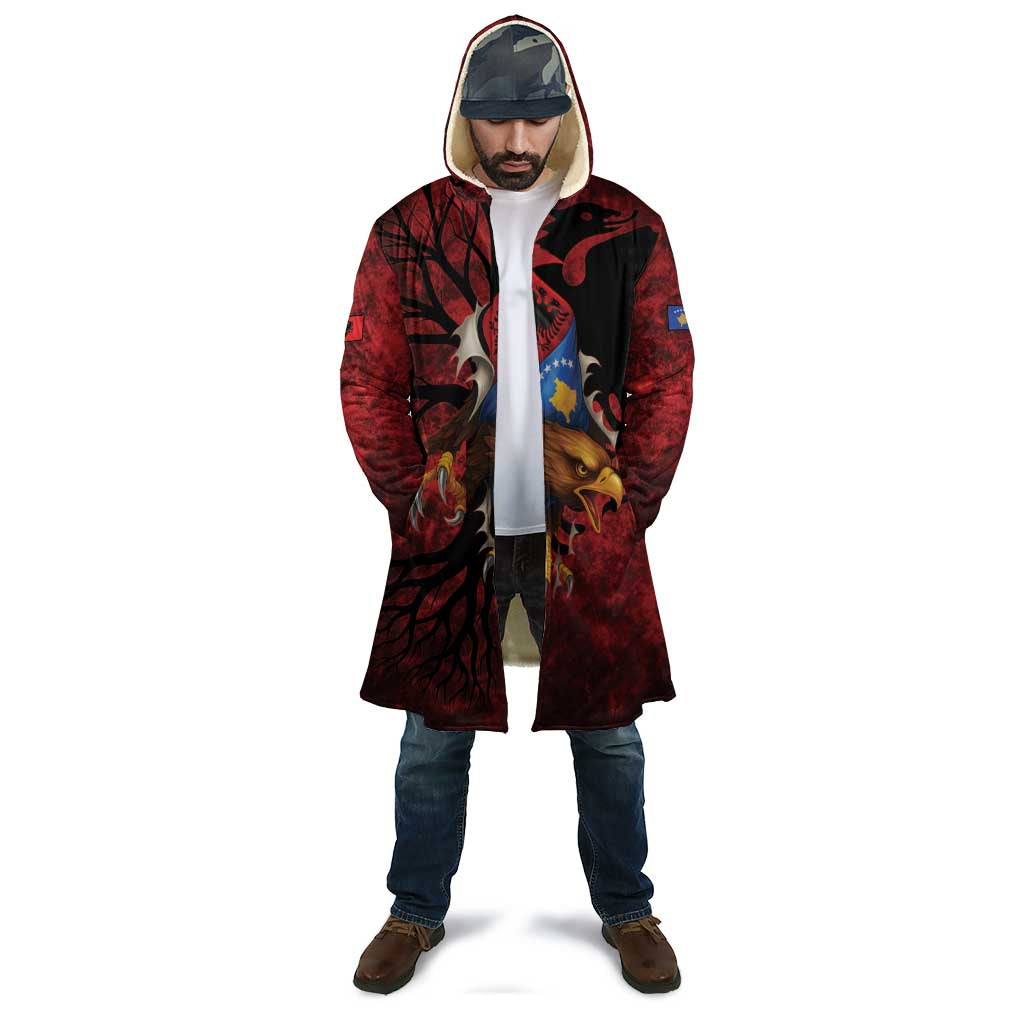 Personalized Kosova Albanian Roots Cloak Kosova Albanian Eagle Flag - Wonder Print Shop