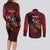 Personalized Kosova Albanian Roots Couples Matching Long Sleeve Bodycon Dress and Long Sleeve Button Shirt Kosova Albanian Eagle Flag - Wonder Print Shop