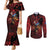 Personalized Kosova Albanian Roots Couples Matching Mermaid Dress and Long Sleeve Button Shirt Kosova Albanian Eagle Flag - Wonder Print Shop