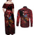 Personalized Kosova Albanian Roots Couples Matching Off Shoulder Maxi Dress and Long Sleeve Button Shirt Kosova Albanian Eagle Flag - Wonder Print Shop