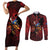 Personalized Kosova Albanian Roots Couples Matching Short Sleeve Bodycon Dress and Long Sleeve Button Shirt Kosova Albanian Eagle Flag - Wonder Print Shop