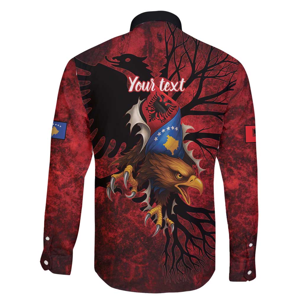 Personalized Kosova Albanian Roots Family Matching Tank Maxi Dress and Hawaiian Shirt Kosova Albanian Eagle Flag - Wonder Print Shop