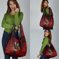 Personalized Kosova Albanian Roots Grocery Bag Kosova Albanian Eagle Flag - Wonder Print Shop