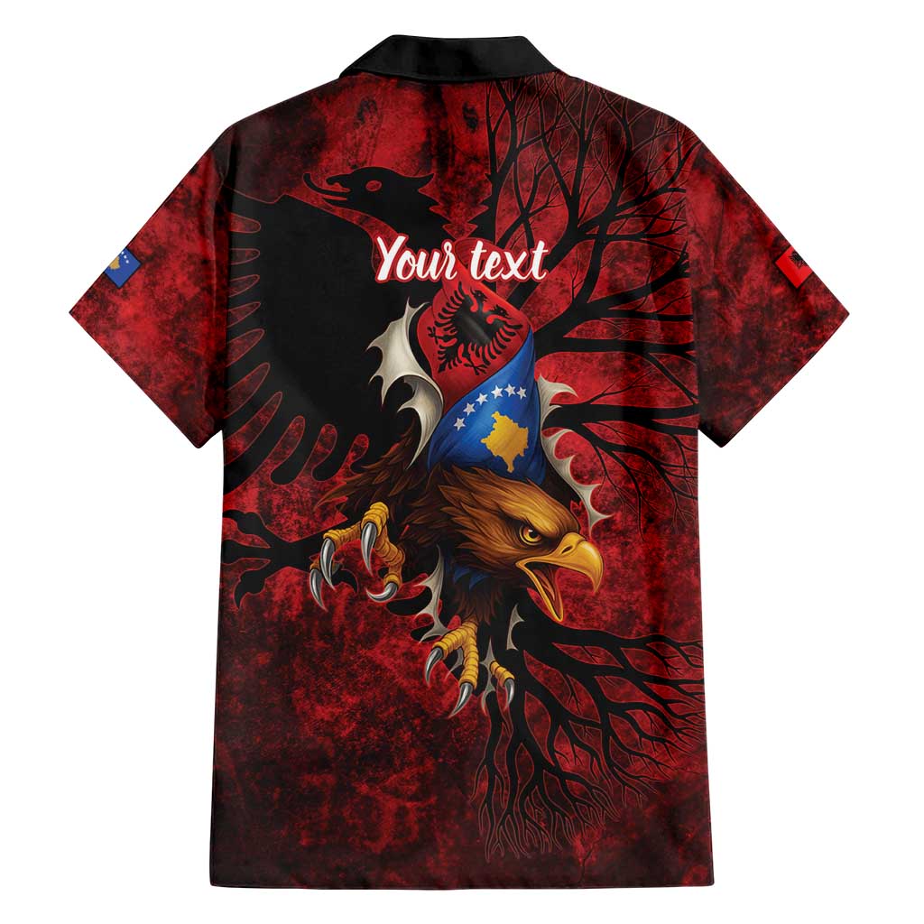 Personalized Kosova Albanian Roots Hawaiian Shirt Kosova Albanian Eagle Flag - Wonder Print Shop