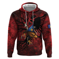 Personalized Kosova Albanian Roots Hoodie Kosova Albanian Eagle Flag - Wonder Print Shop