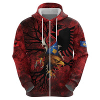 Personalized Kosova Albanian Roots Hoodie Kosova Albanian Eagle Flag - Wonder Print Shop