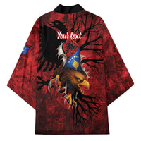 Personalized Kosova Albanian Roots Kimono Kosova Albanian Eagle Flag - Wonder Print Shop