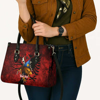 Personalized Kosova Albanian Roots Leather Bag Kosova Albanian Eagle Flag - Wonder Print Shop