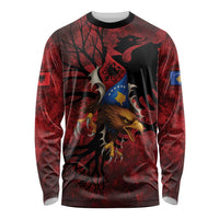 Personalized Kosova Albanian Roots Long Sleeve Shirt Kosova Albanian Eagle Flag - Wonder Print Shop