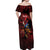 Personalized Kosova Albanian Roots Off Shoulder Maxi Dress Kosova Albanian Eagle Flag - Wonder Print Shop
