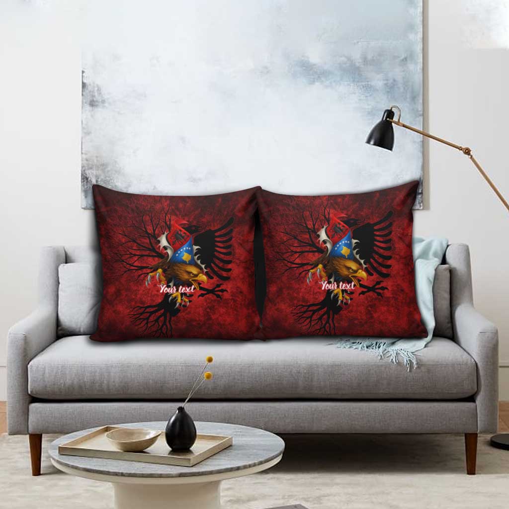 Personalized Kosova Albanian Roots Pillow Cover Kosova Albanian Eagle Flag - Wonder Print Shop