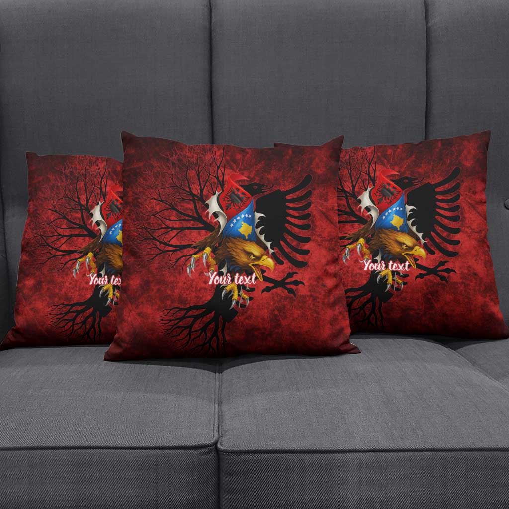 Personalized Kosova Albanian Roots Pillow Cover Kosova Albanian Eagle Flag - Wonder Print Shop