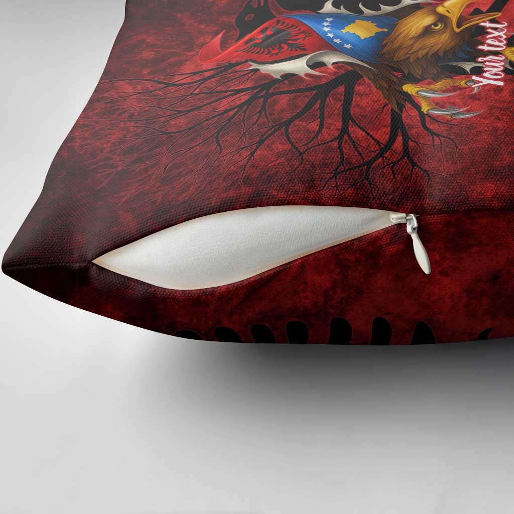 Personalized Kosova Albanian Roots Pillow Cover Kosova Albanian Eagle Flag - Wonder Print Shop