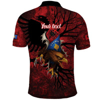 Personalized Kosova Albanian Roots Polo Shirt Kosova Albanian Eagle Flag - Wonder Print Shop
