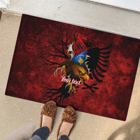 Personalized Kosova Albanian Roots Rubber Doormat Kosova Albanian Eagle Flag - Wonder Print Shop
