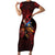 Personalized Kosova Albanian Roots Short Sleeve Bodycon Dress Kosova Albanian Eagle Flag - Wonder Print Shop