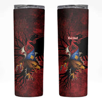 Personalized Kosova Albanian Roots Skinny Tumbler Kosova Albanian Eagle Flag - Wonder Print Shop