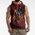 Personalized Kosova Albanian Roots Sleeveless Hoodie Kosova Albanian Eagle Flag - Wonder Print Shop