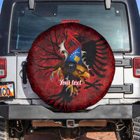 Personalized Kosova Albanian Roots Spare Tire Cover Kosova Albanian Eagle Flag - Wonder Print Shop