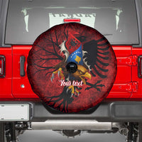 Personalized Kosova Albanian Roots Spare Tire Cover Kosova Albanian Eagle Flag - Wonder Print Shop