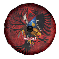 Personalized Kosova Albanian Roots Spare Tire Cover Kosova Albanian Eagle Flag - Wonder Print Shop