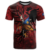 Personalized Kosova Albanian Roots T Shirt Kosova Albanian Eagle Flag - Wonder Print Shop