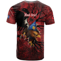 Personalized Kosova Albanian Roots T Shirt Kosova Albanian Eagle Flag - Wonder Print Shop