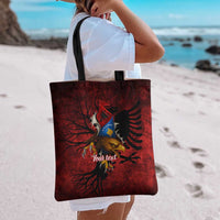 Personalized Kosova Albanian Roots Tote Bag Kosova Albanian Eagle Flag - Wonder Print Shop