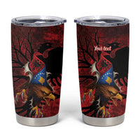 Personalized Kosova Albanian Roots Tumbler Cup Kosova Albanian Eagle Flag - Wonder Print Shop