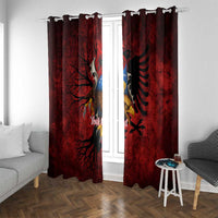 Personalized Kosova Albanian Roots Window Curtain Kosova Albanian Eagle Flag - Wonder Print Shop