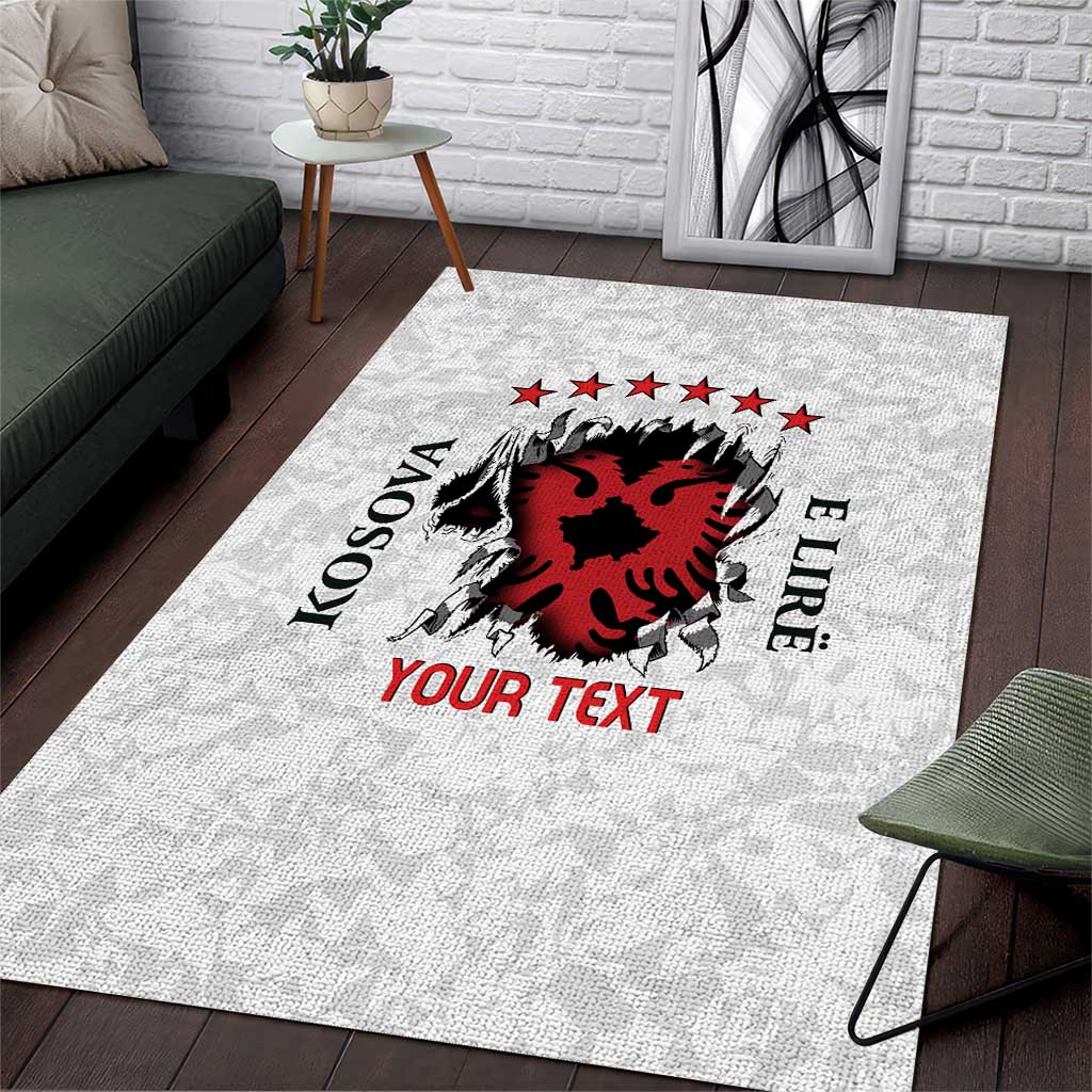 Personalized Kosova E Lire Area Rug Kosova Albanian Flag - Wonder Print Shop