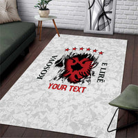 Personalized Kosova E Lire Area Rug Kosova Albanian Flag - Wonder Print Shop