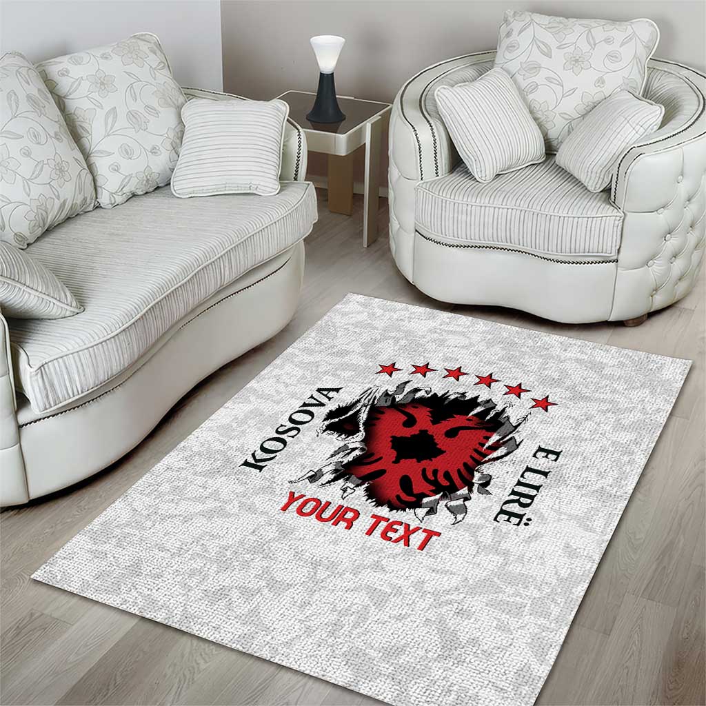 Personalized Kosova E Lire Area Rug Kosova Albanian Flag - Wonder Print Shop