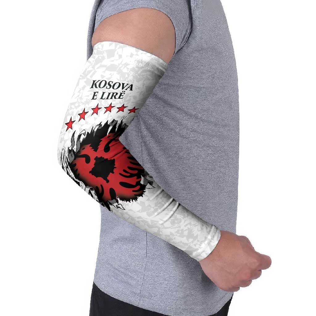 Personalized Kosova E Lire Arm Sleeves Kosova Albanian Flag - Wonder Print Shop