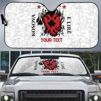 Personalized Kosova E Lire Auto Sun Shade Kosova Albanian Flag - Wonder Print Shop