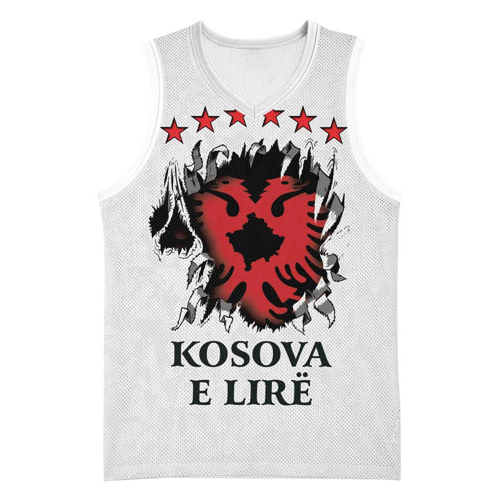 Personalized Kosova E Lire Basketball Jersey Kosova Albanian Flag - Wonder Print Shop