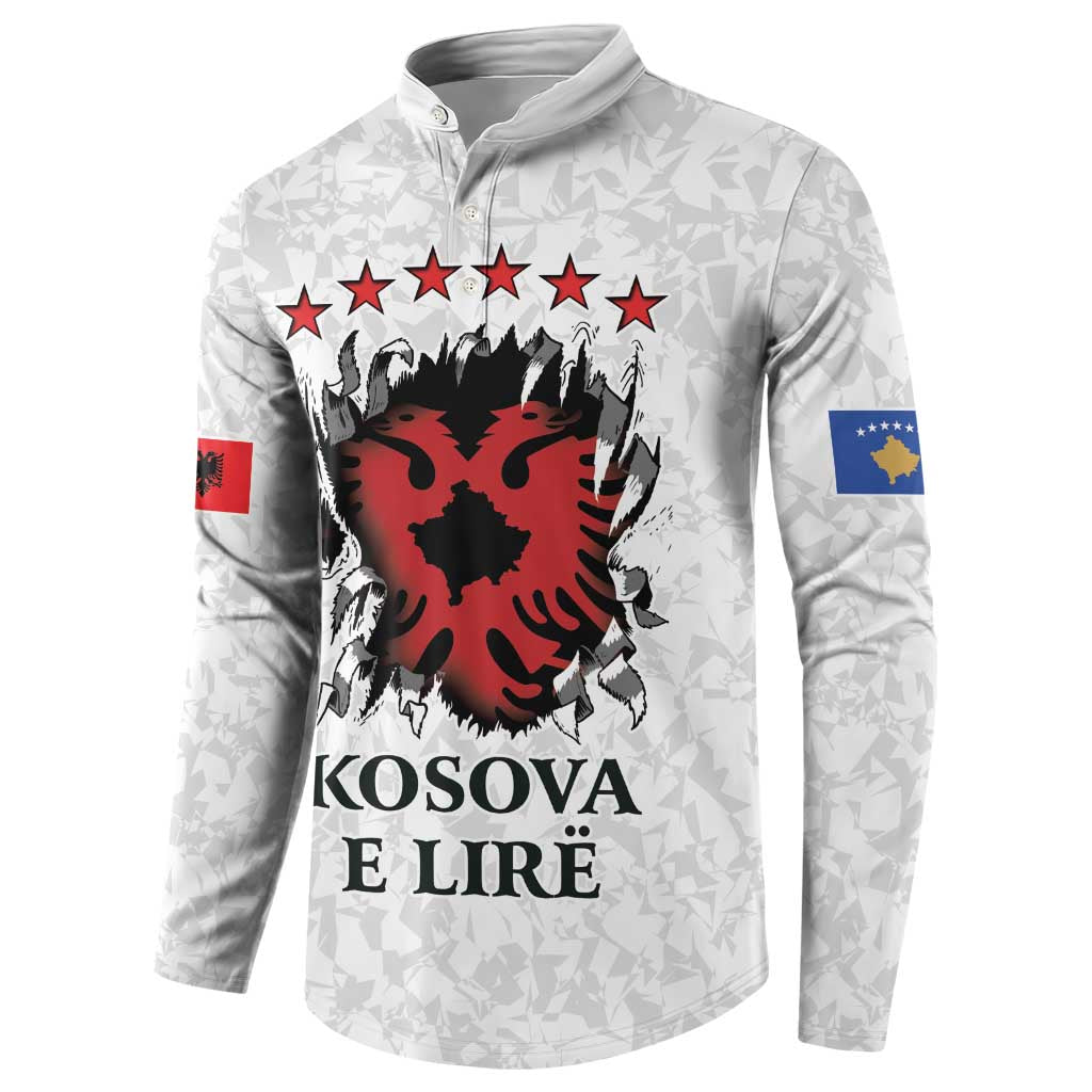 Personalized Kosova E Lire Button Sweatshirt Kosova Albanian Flag - Wonder Print Shop