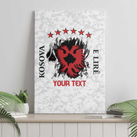Personalized Kosova E Lire Canvas Wall Art Kosova Albanian Flag - Wonder Print Shop