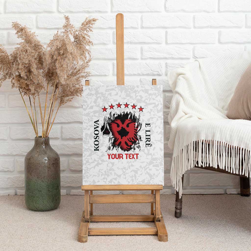 Personalized Kosova E Lire Canvas Wall Art Kosova Albanian Flag - Wonder Print Shop