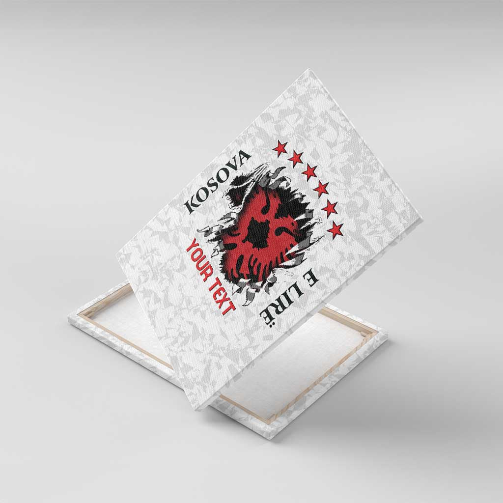Personalized Kosova E Lire Canvas Wall Art Kosova Albanian Flag - Wonder Print Shop