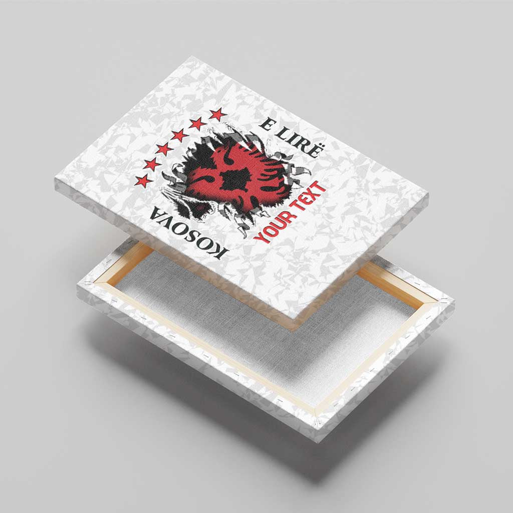 Personalized Kosova E Lire Canvas Wall Art Kosova Albanian Flag - Wonder Print Shop