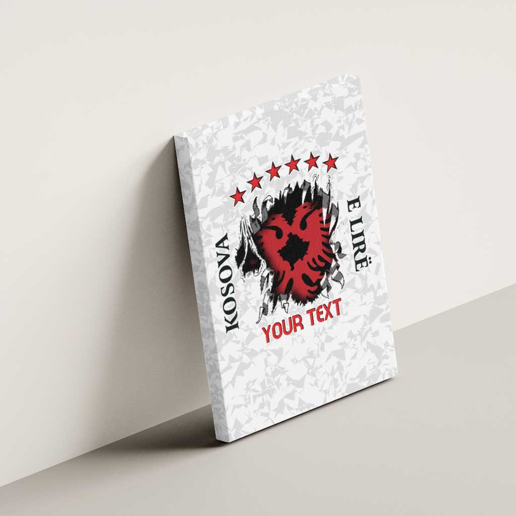 Personalized Kosova E Lire Canvas Wall Art Kosova Albanian Flag - Wonder Print Shop