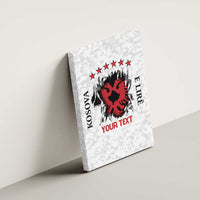 Personalized Kosova E Lire Canvas Wall Art Kosova Albanian Flag - Wonder Print Shop
